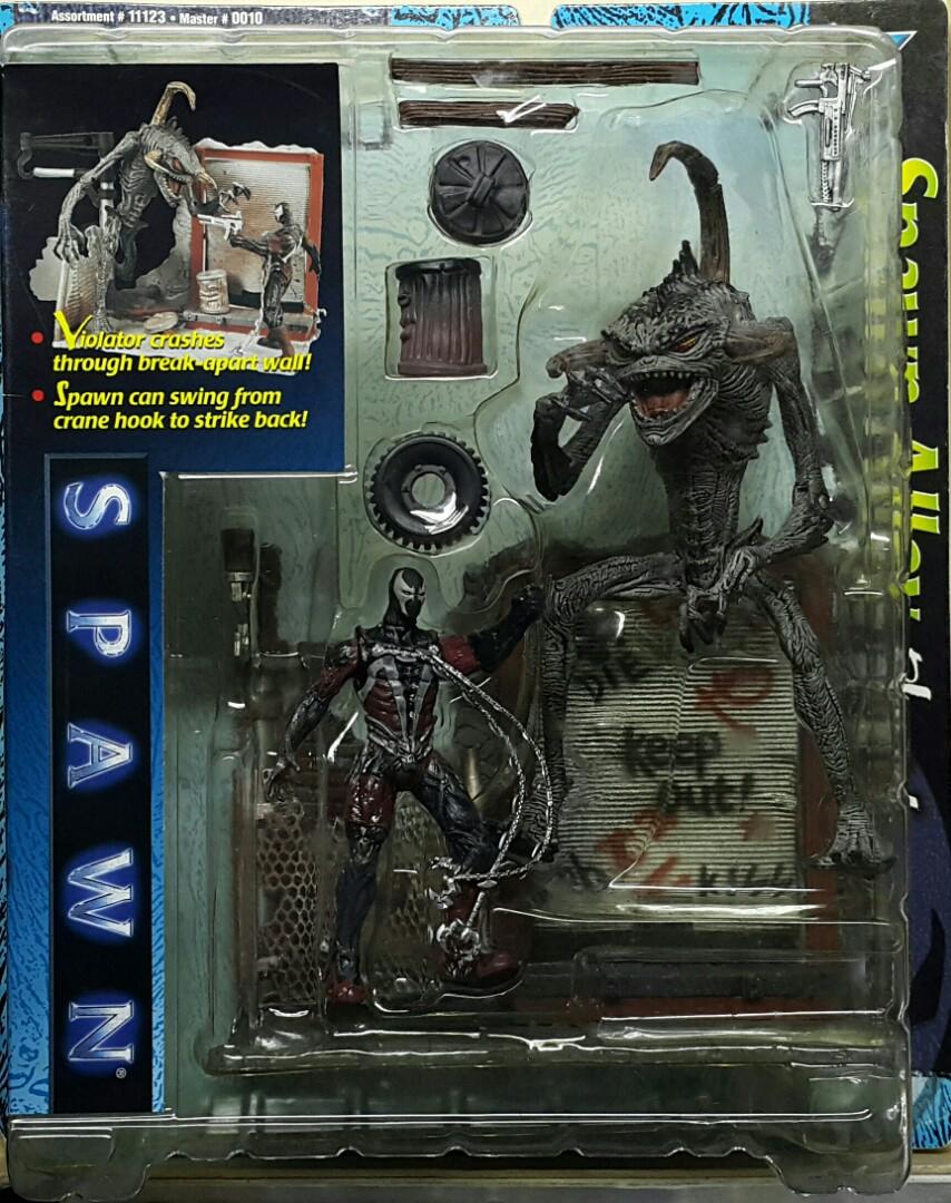 MCFARLANE 11123 Spawn Movie Series Spawn Triangle Demon Alley Battle Toy Set ULTRA-ACTION FIGURES SPAWN THE MOVIE PLAYSET SPAWN ALLEY SPAWN VS VIOLATOR