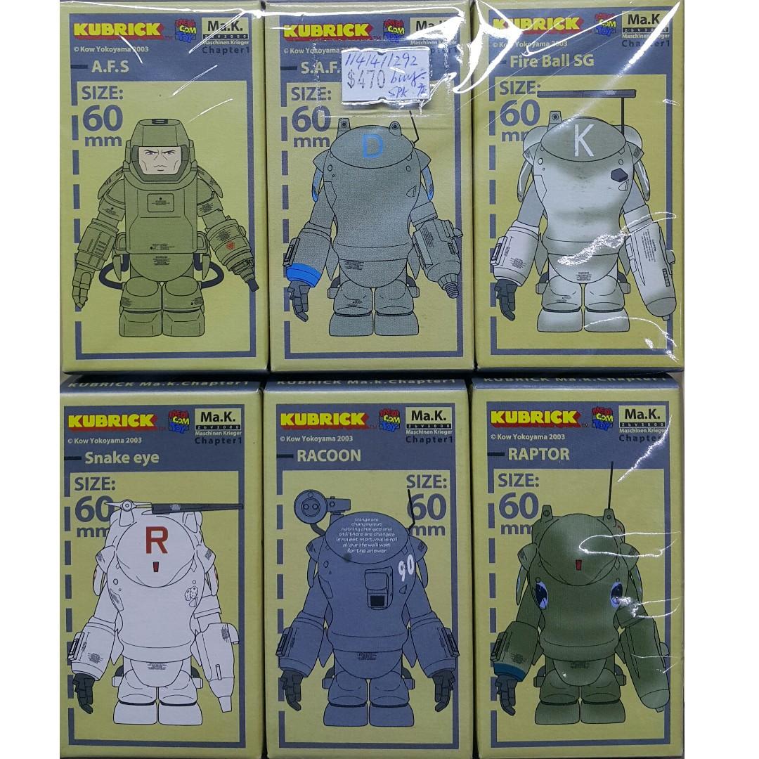 MEDICOM 17133 MEDKUB133 KUBRICK MA.K ZbV3000 MASCHINEN KRIEGER CHAPTER 1 AFS SAFS FIRE BALL SG SNAKE EYE RACOON RAPTOR SET 1141411292