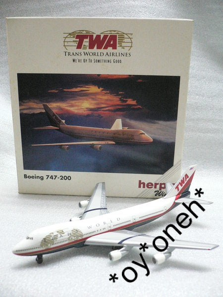 HERPA WINGS 1/500 TWA TRANS WORLD AIRLINES BOEING 747-200