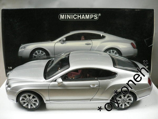MINICHAMPS 1/18 BENTLEY CONTINENTAL GT SILVER