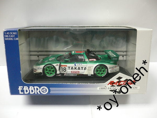 EBBRO 1/43 HONDA TAKATA DOME NSX 2004 SUZUKA 1000km GREEN