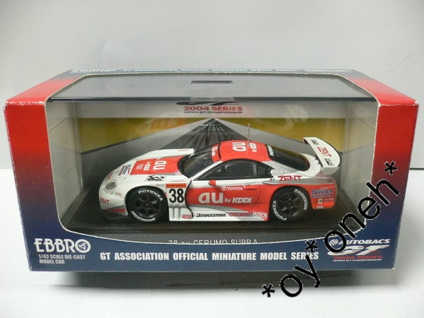 EBBRO 1/43 TOYOTA au CERUMO SUPRA JGTC 2004 #38 WHITE ORANGE