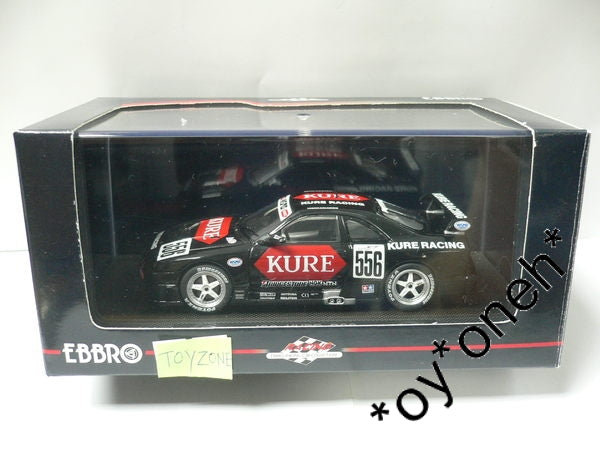 EBBRO 1/43 NISSAN SKYLINE R33 KURE '96 #556 BLACK