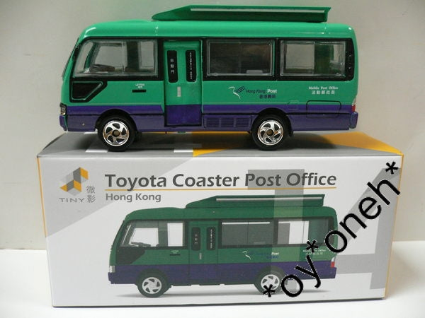 TOYEAST TINY CITY 14 DIE-CAST MODEL CAR TOYOTA COASTER MOBILE POST OFFICE ATC64025