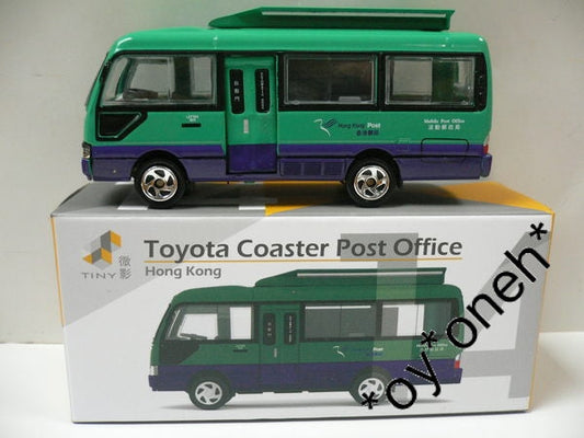 TOYEAST TINY CITY 14 DIE-CAST MODEL CAR TOYOTA COASTER MOBILE POST OFFICE ATC64025