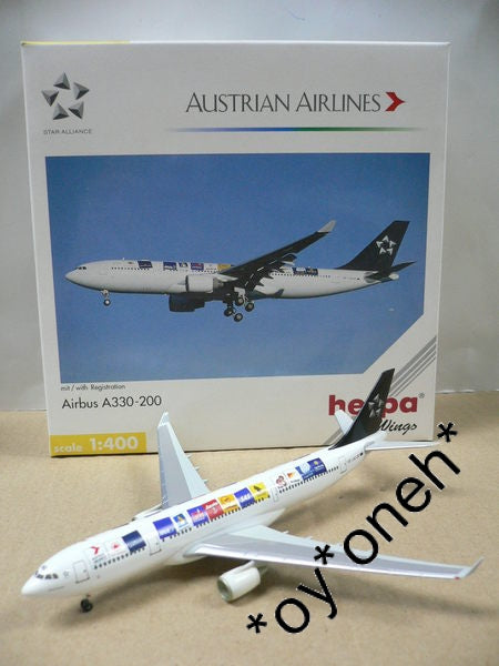 HERPA WINGS 1/400 AUSTRIAN AIRLINES AIRBUS A330-200 OE-LAO