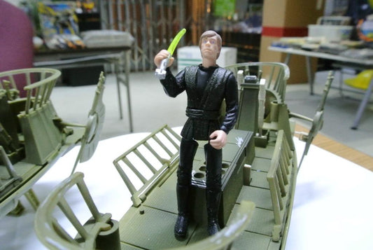 HASBRO STAR WARS PROTOTYPE FACTORY SAMPLE TEST SHOT TATOOINE SKIFF POTF WITH REGULAR LUKE SKYWALKER SET OF 3