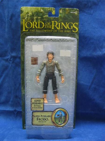 TOY BIZ LORD OF THE RINGS FELLOWSHIP OF THE RING FRODO WITH JOURNAL  1113153188
