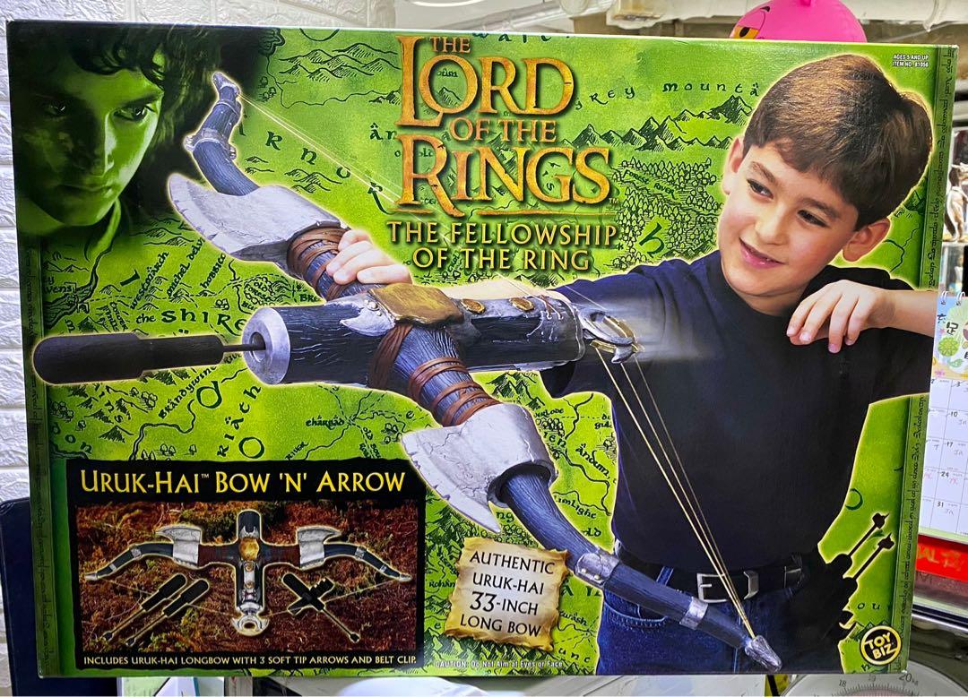 TOY BIZ 81056 THE LORD OF THE RINGS THE FELLOWSHIP OF THE RING URUK-HAI BOW AND ARROW SET Special sale