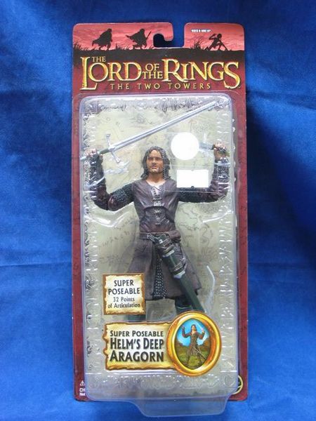 TOY BIZ LORD OF THE RINGS TWO TOWERS HELM'S DEEP ARAGORN  b5640226