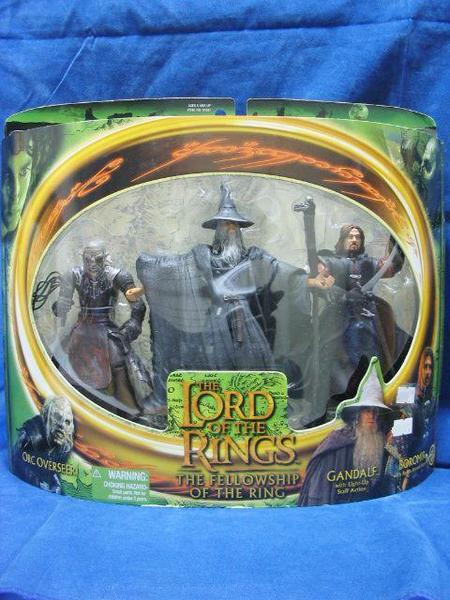 TOY BIZ Lord of the Rings Gandalf Boromir Set LORD OF THE RINGS FELLOWSHIP OF THE RING ORC OVERSEER GANDALF BOROMIR  b5644957