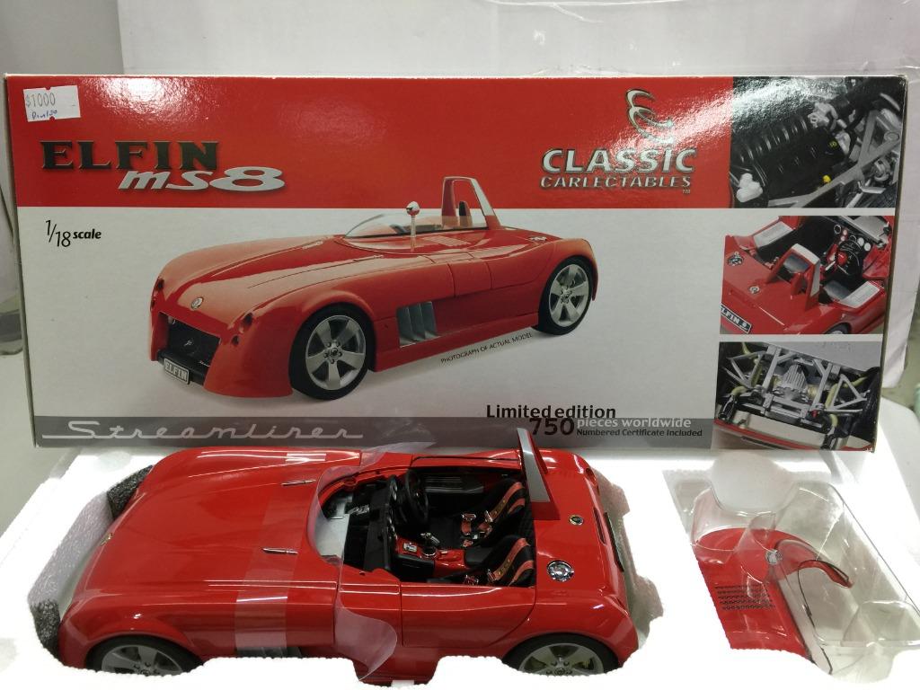 CLASSIC CARLECTABLES 1/18 ELFIN MS8 STREAMLINER CONCEPT VEHICLE RED  RED