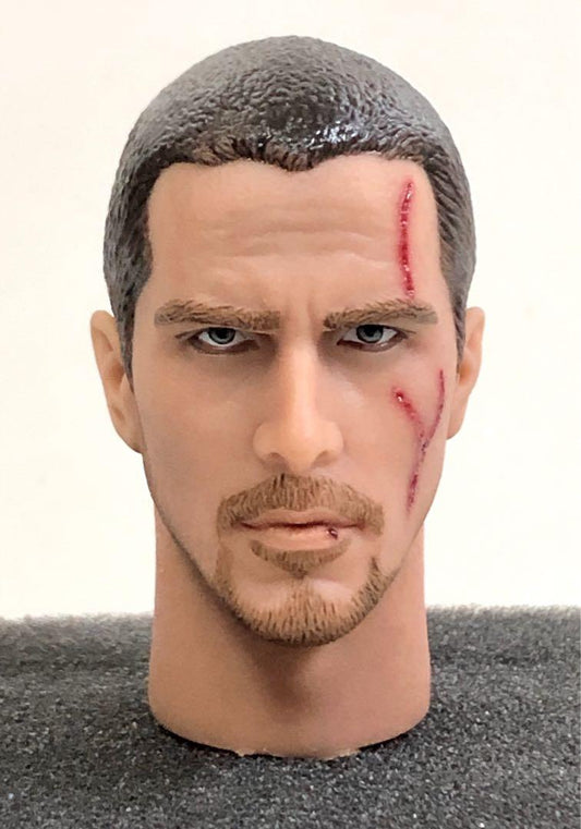 1/6 CUSTOM TERMINATOR SALVATION John Connor Final Battle Version Christian Bale Head Sculpt  For 12” figure
