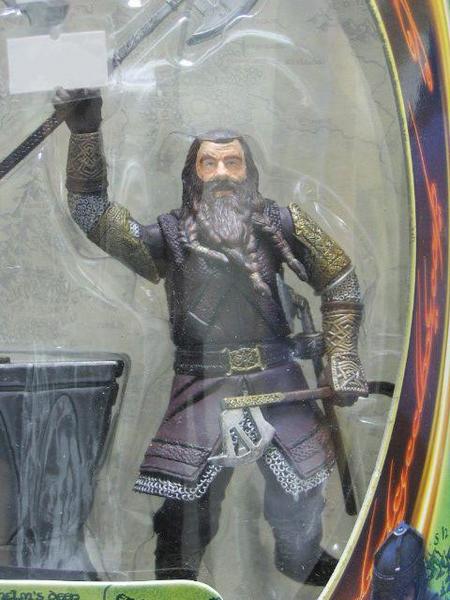 TOY BIZ LORD OF THE RINGS FELLOWSHIP OF THE RING GIMLI WITH BATTLE AX SWINGING ACTION  1118522575