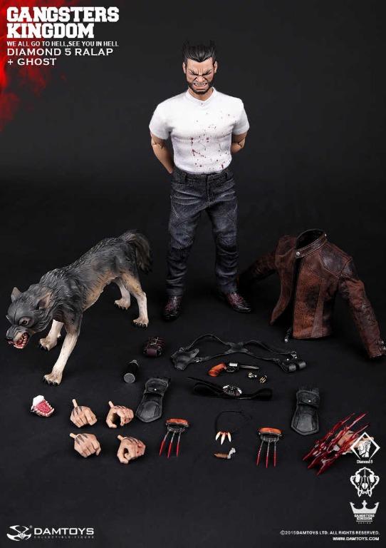 C1067-55 DAMTOYS GANGSTER KINGDOM GK011 DIAMOND 5 RALAP Cube 5 + GHOST FIGURE
