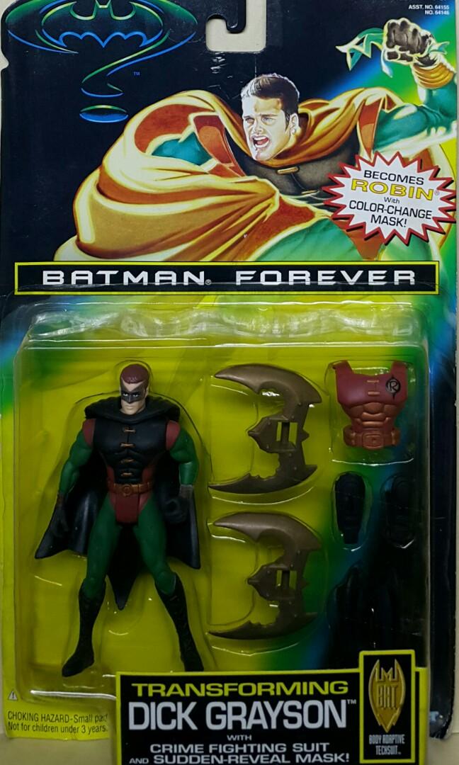 KENNER 64146 BATMAN FOREVER ROBIN TRANSFORMING DICK GRAYSON WITH CRIME FIGHTING SUIT AND SUDDEN-REVEAL MASK 1131465780