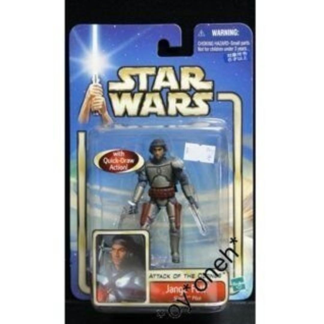 TOMY Star Wars Attack of the Clones Jango Fett Slave 1 Pilot Quick-Draw Action