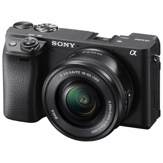Sony A6400 Camera with 16-50mm Electric Zoom Lens (Black)