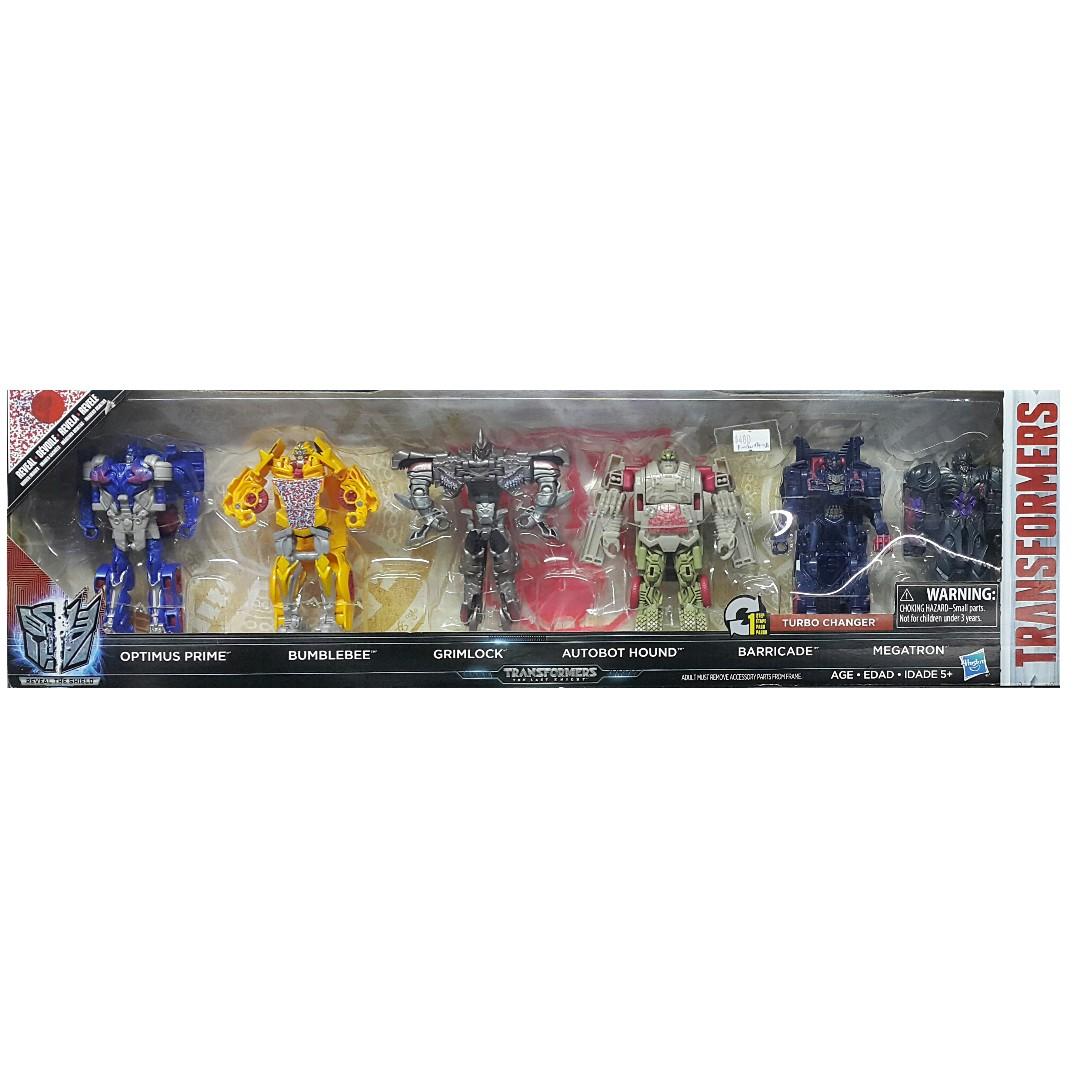 TRANSFORMERS THE LAST KNIGHT REVEAL THE SHIELD 1 STEP TURBO CHANGER OPTIMUS PRIME BUMBLEBEE GRIMLOCK AUTOBOT HOUND BARRICADE MEGATRON MEGA PACK