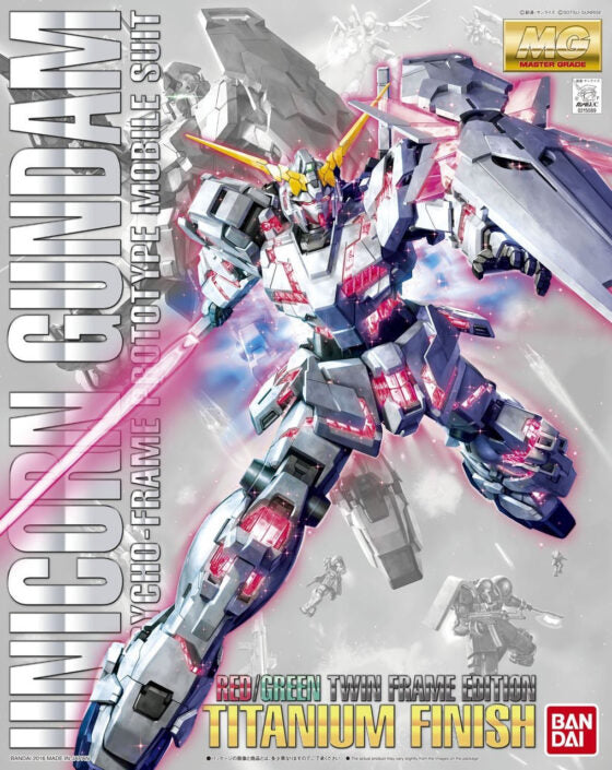 MG 1/100【Mobile Suit Gundam】One-horned Gundam (red & green psycho-sensing frame) Metal coating special edition
