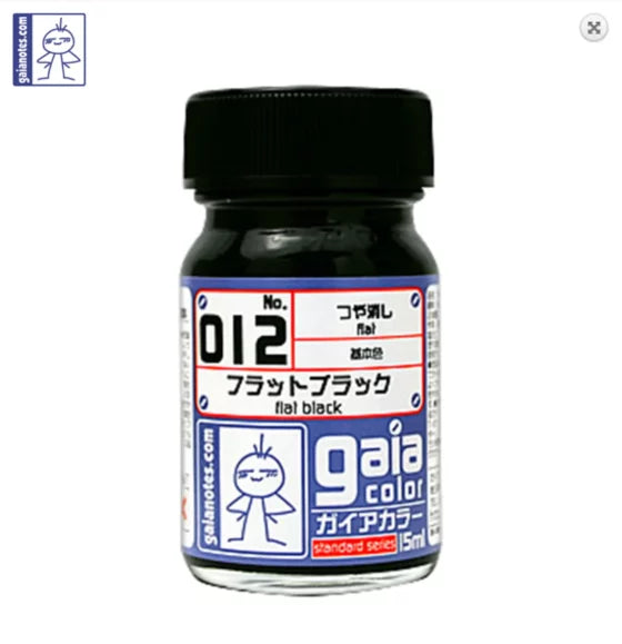 Gaia 012 Basic Color Series Oily Model Oil Matte Black 15ml