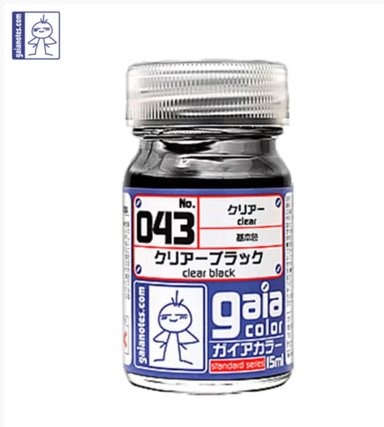 Gaia 043 Transparent Color Series Oily Model Oil Transparent Black 15ml