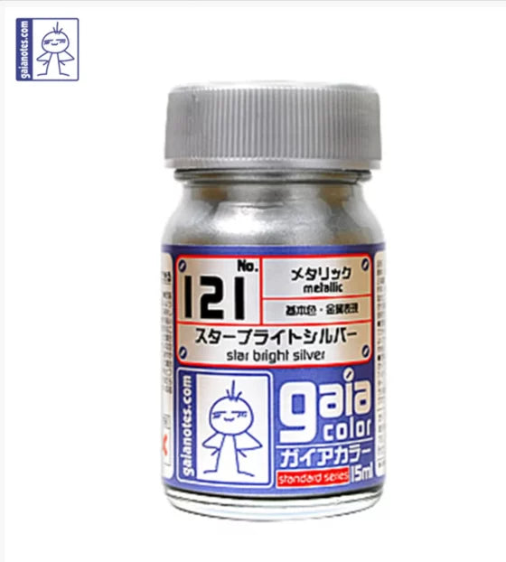 Gaia 121 Metallic Series Oily Model Oil Starlight Silver 15ml