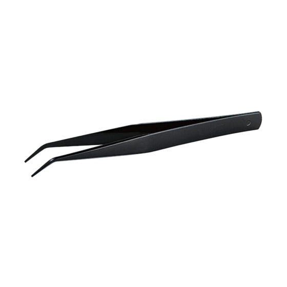 F-102 cation plated AA curved tweezers 125mm