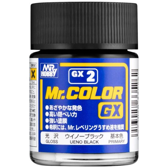 Mr.Hobby Mr.Color GX Oil-based Model Oil – GX002 Super Glossy Black 18ml