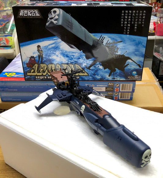 AOSHIMA MIRACLE HOUSE 82022 ARCADIA LEIJI'S SPACE BATTLE SHIP New Century Alloy SGM-01 Space Pirate Aganda Magazine MILK Limited Edition BLUE VERSION  1137260677