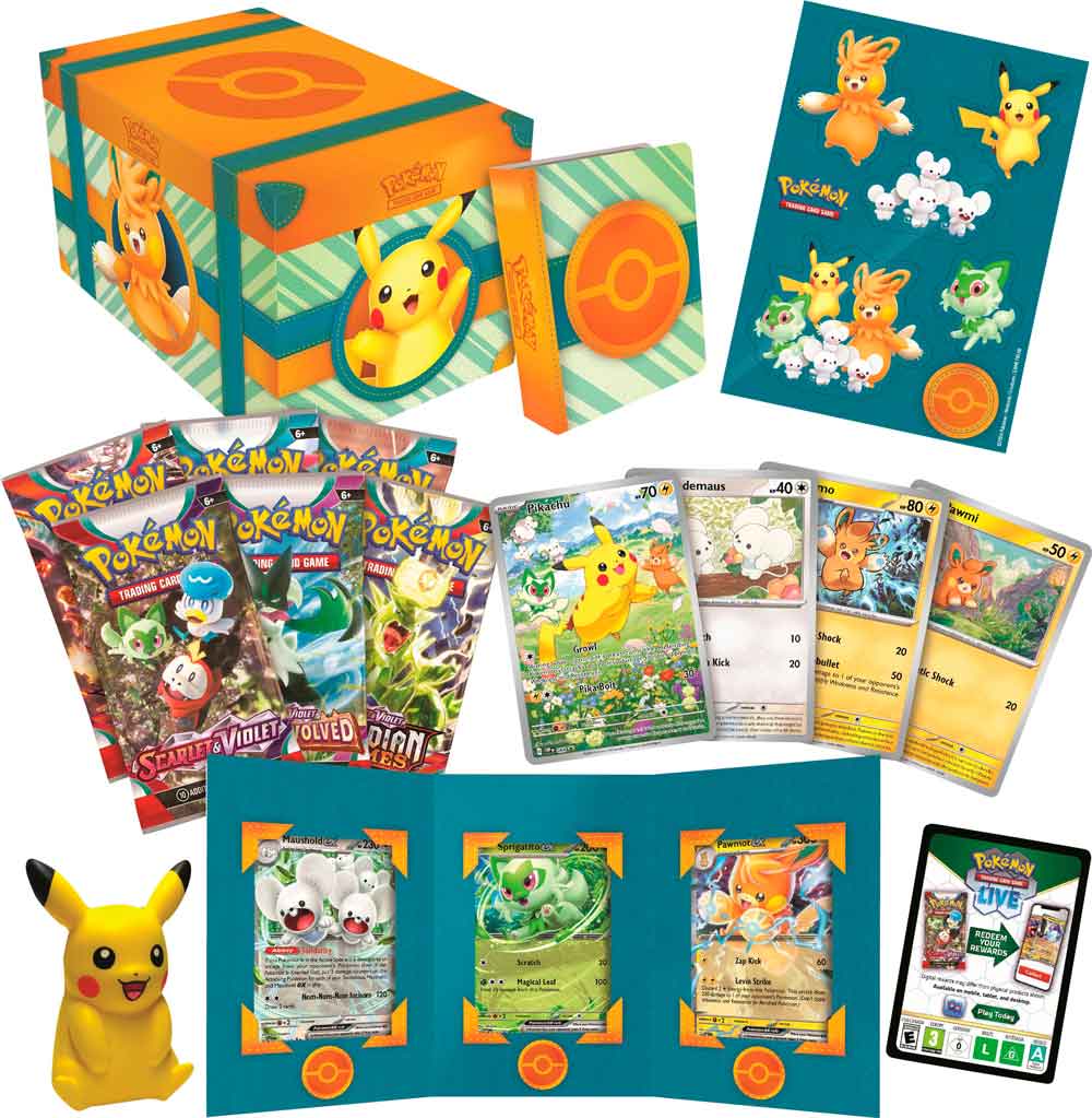 Pokemon TCG US Version paldea adventure chest