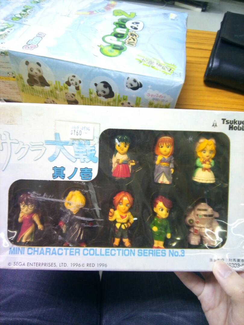 Sakura Wars mini figure set, 8 in total. 1131518956 Tsukuda hobby