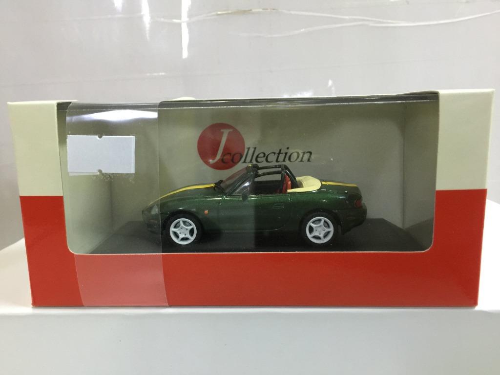 JCOLLECTION 1/43 MAZDA ROADSTER GREEN WITH SRIPES