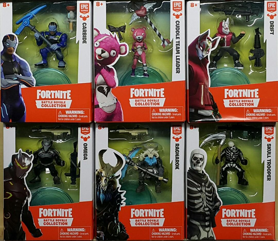 MOOSE 63509 EPIC GAMES FORTNITE BATTLE ROYALE COLLECTION CARBIDE CUDDLE TEAM LEADER DRIFT OMEGA RAGNAROK SKULL TROOPER SET