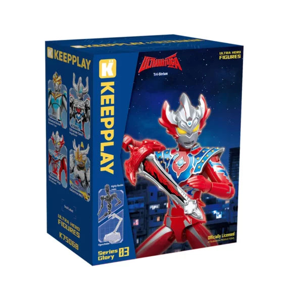 Qman Ultraman pedestal movable series Ultraman Taiga triple form