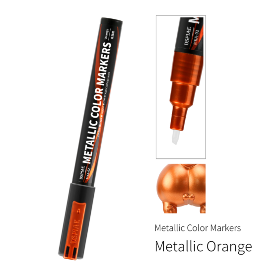 DSPIAE MKA-02 MKA Super Metallic Water-Based Model Marker – Metallic Orange