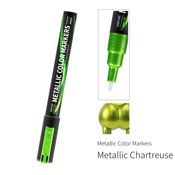 DSPIAE MKA-04 MKA Super Metallic Water-Based Model Marker – Metallic Yellow-Green