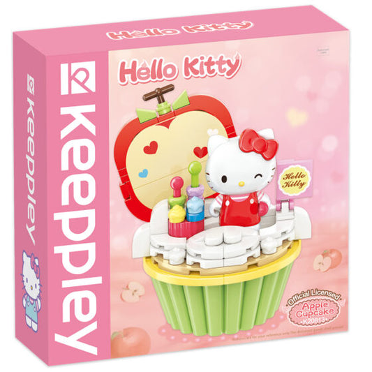Qman Keeppley【Sanrio】Hello Kitty cupcake shaped building blocks