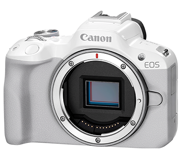 Canon EOS R50 Ultra-compact VLOG camera with interchangeable lens (white/pure body)