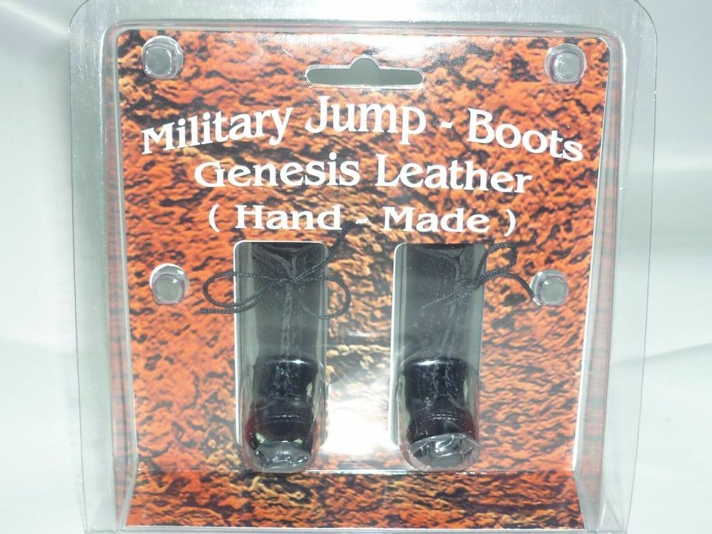 1/6 TOY MILITARY SOLDIER JUMP BOOTS Toy Soldier Boots Leather  Shoes - Black