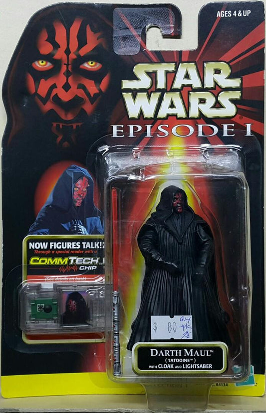 HASBRO 84134 STAR WARS EPISODE 1 THE PHANTOM MENACE COLLECTION 1 DARTH MAUL  WITH CLOAK AND LIGHTSABER