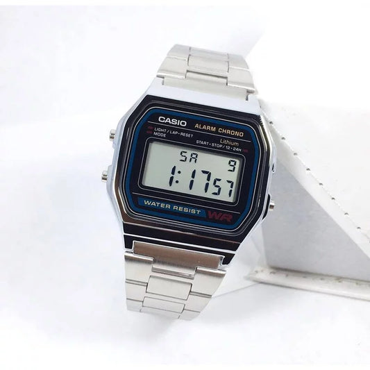 Casio A158WA-1 Boy Size Silver Digital Vintage Watch