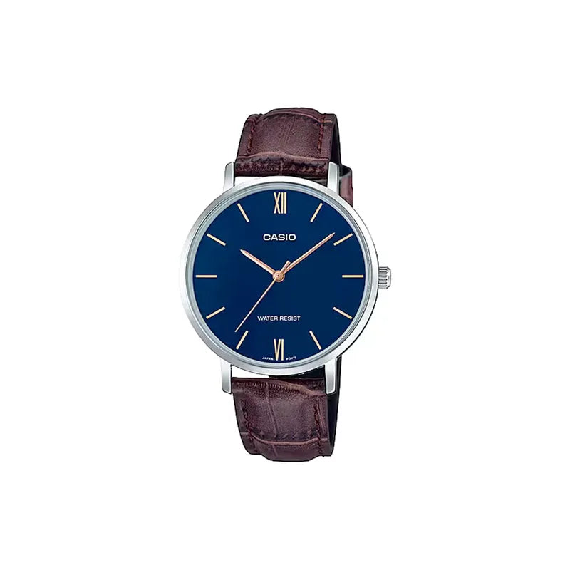 CASIO LTP-VT01L-2B Analog Leather Watch