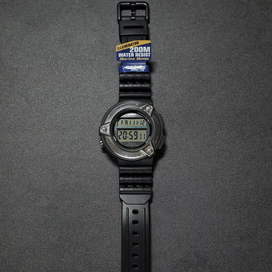 CASIO DW-295-1V 90s Dead Stock 200m Divers Digital Watch NOS