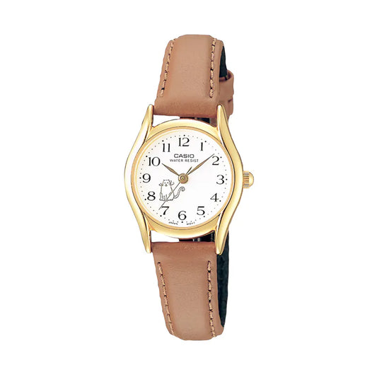 Casio LTP-1094Q-7B8 23mm Ladies Leather Strap Vintage Watch