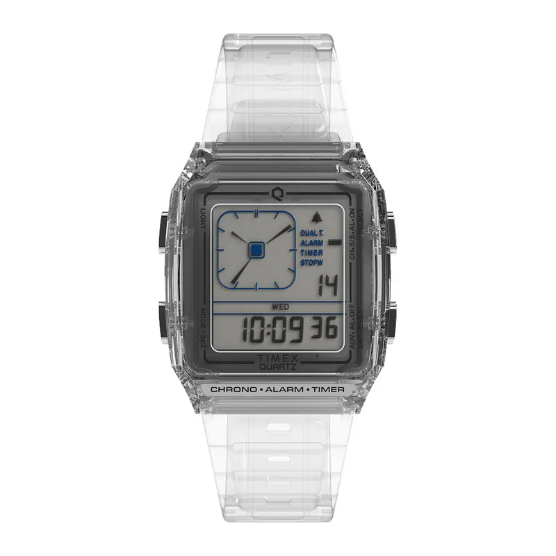 TIMEX Q LCA Transparent Digital Watch TW2W45200