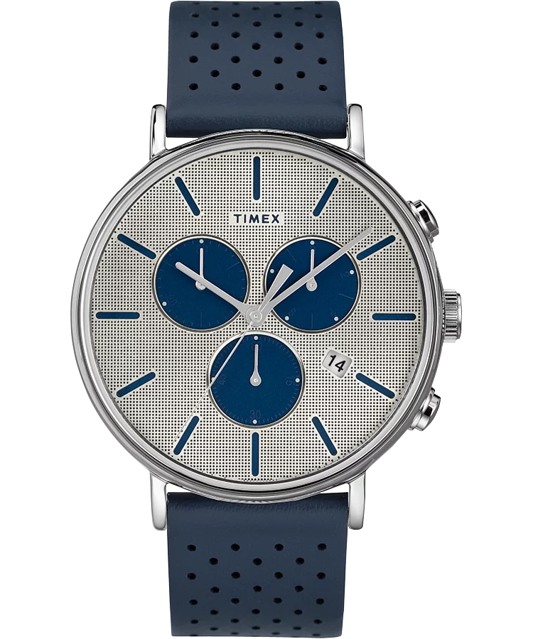 Timex TW2R97700 Fairfield Supernova Chronograph 41mm Leather Strap Watch