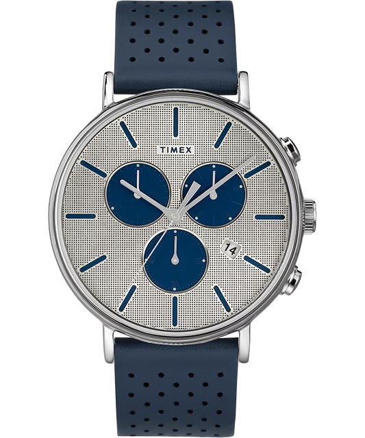 Timex TW2R97700 Fairfield Supernova Chronograph 41mm Leather Strap Watch