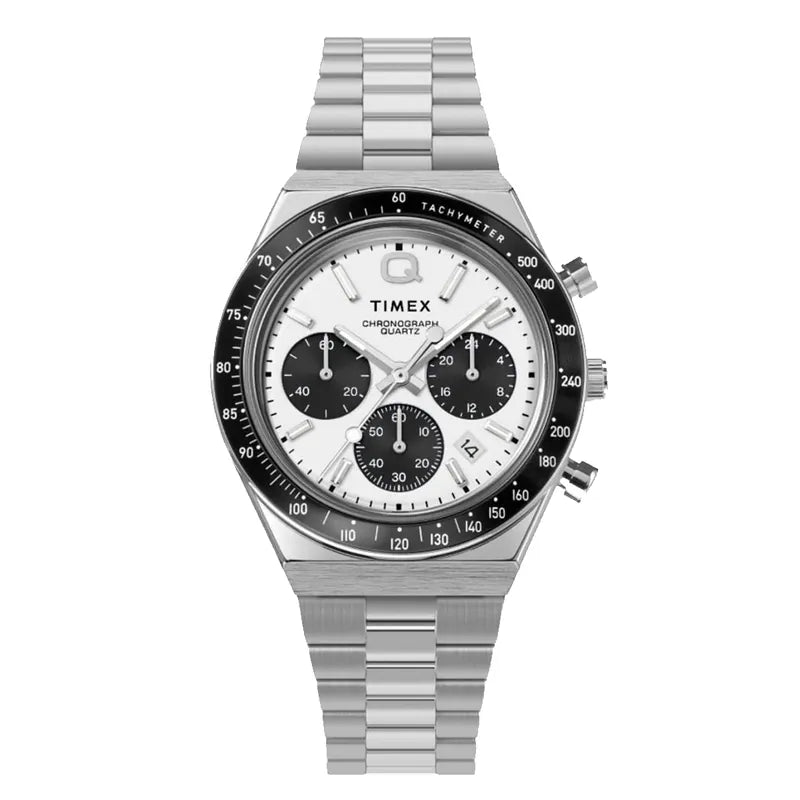 Q Timex Chronograph 40mm Stainless Steel Bracelet Watch TW2W53300