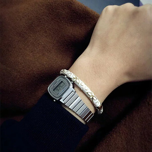 Casio LA670WA-7 Ladies Silver Digital Vintage Watch